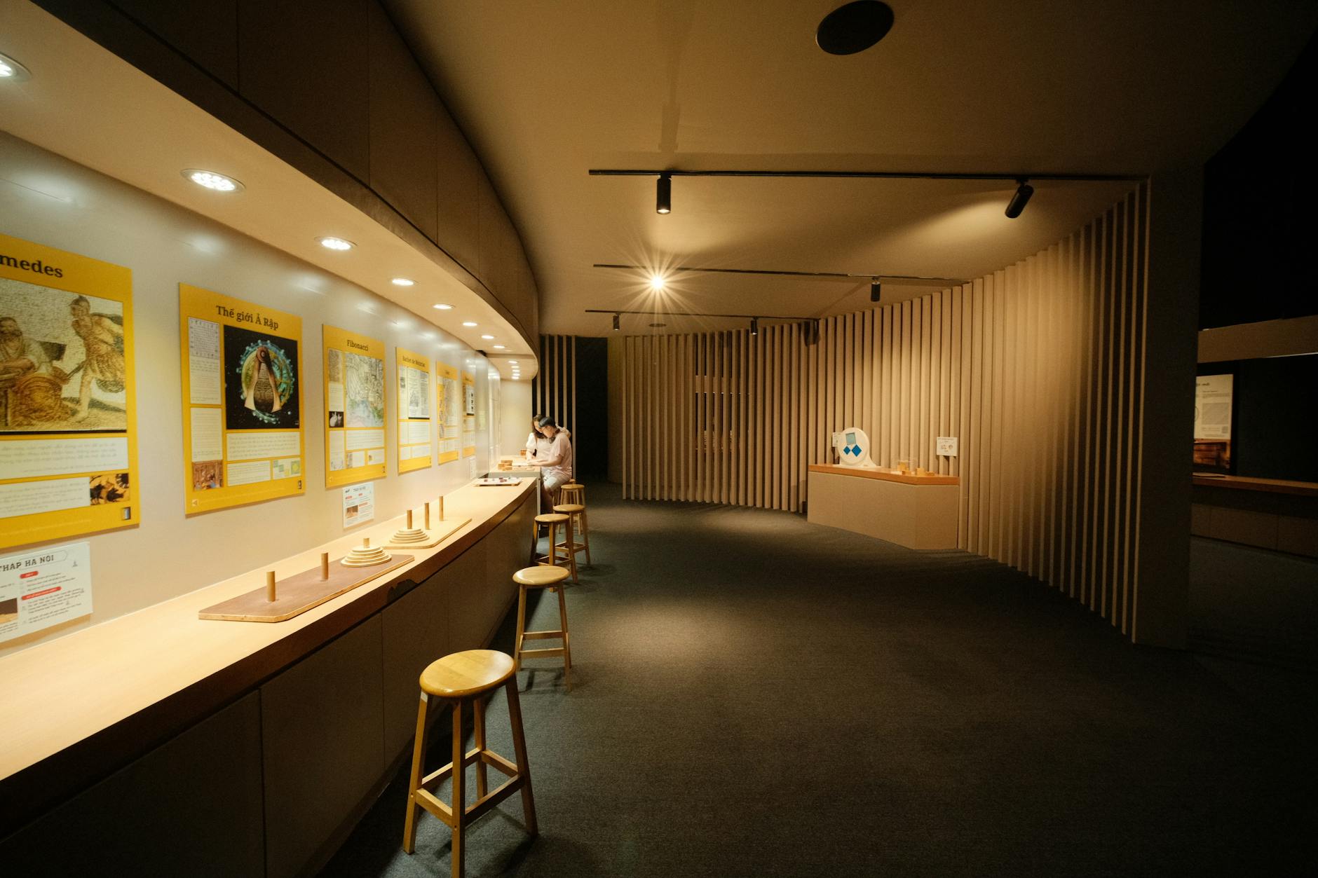 modern museum interior with educational displays